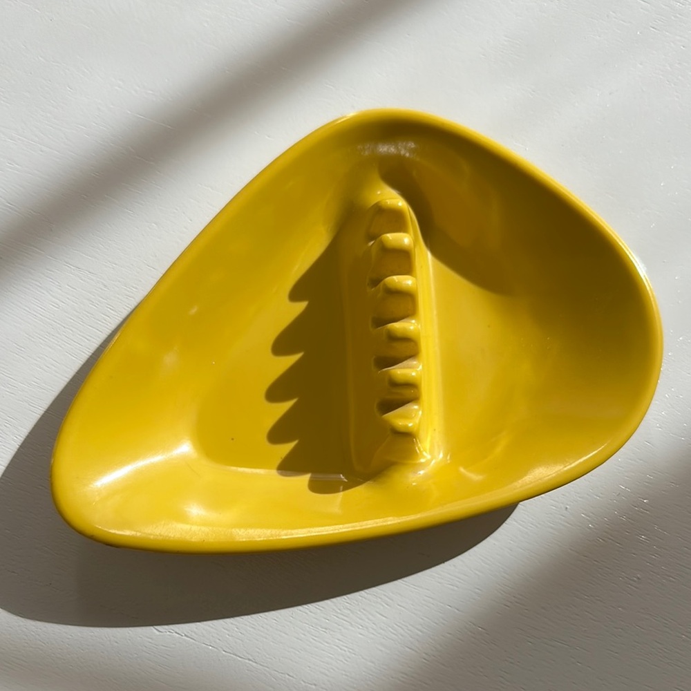 Triangular Yellow Anholt Ashtray